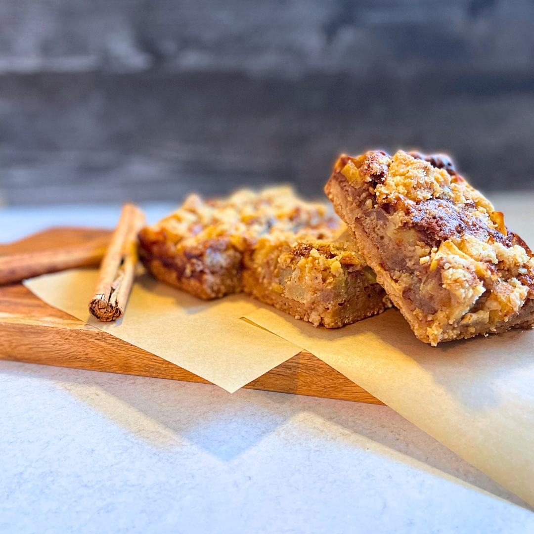 Spiced Pear Brown Butter Shortbread Bars